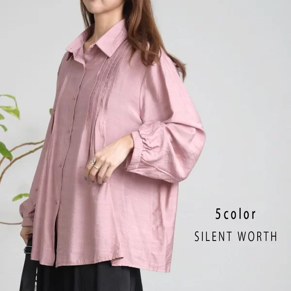 タックデザインシャツ