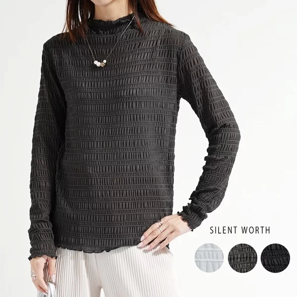 ふくれジャカードプルオーバー