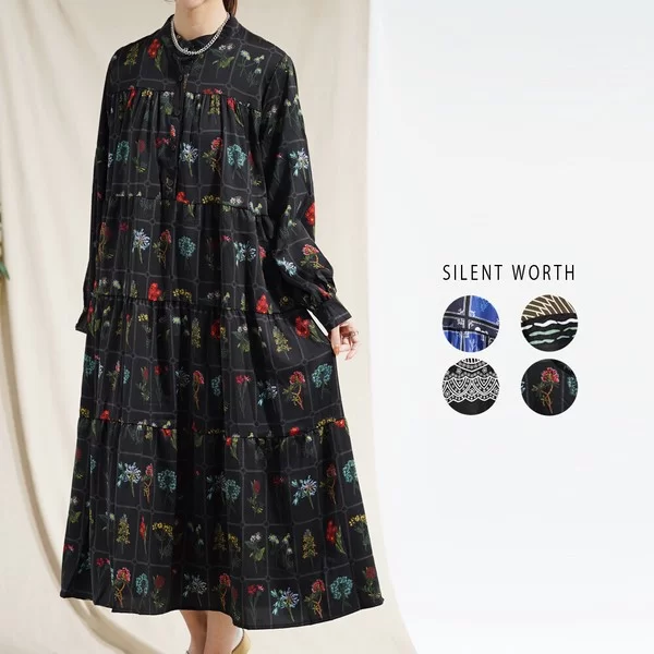 【2026新作】総柄ティアードワンピース(n)