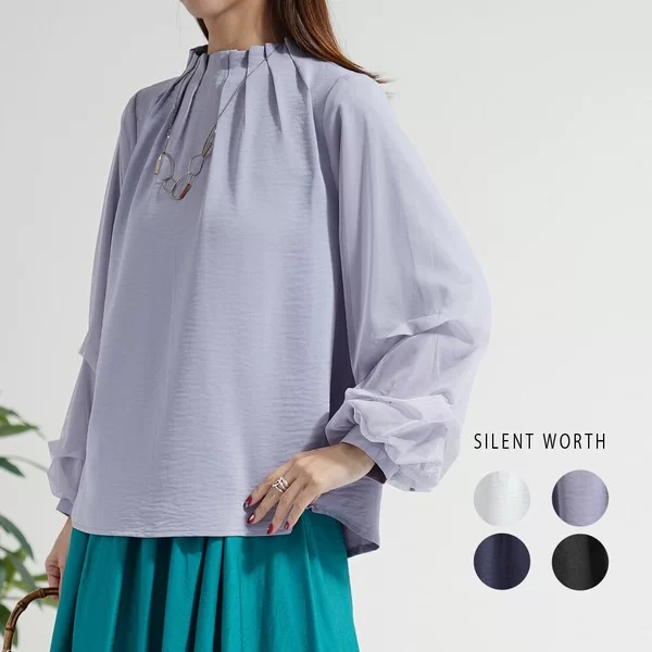 【2026新作】袖チュール重ねタックプルオーバー(n)