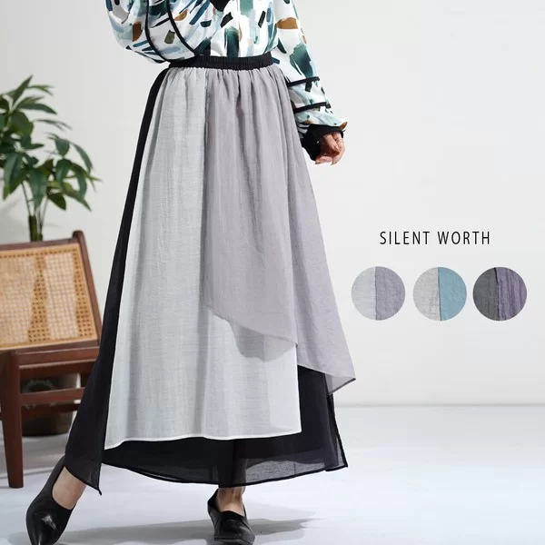 【2026新作】シアー重ね3配色パンツ(n)