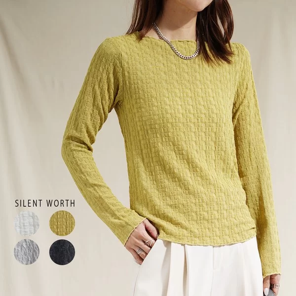 【2026新作】ジャカード長袖トップス(n)