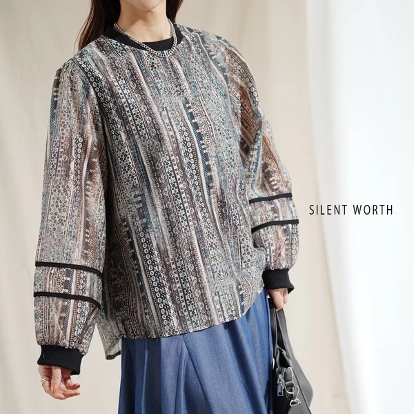 【2026新作】シアー総柄プルオーバー(n)