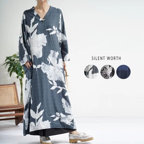 【2026新作】Vネックロングビッグワンピース(n)