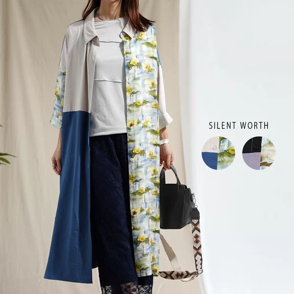 【2026新作】ブロッキングシャツワンピース(n)