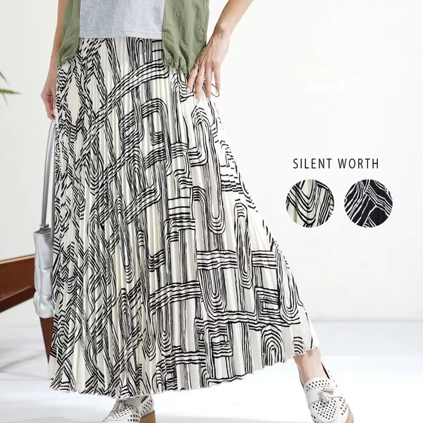 【2026新作】総柄プリーツフレアスカート(n)