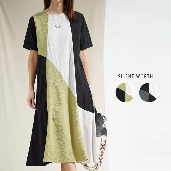 【2026新作】ブロッキング切替ワンピース(n)
