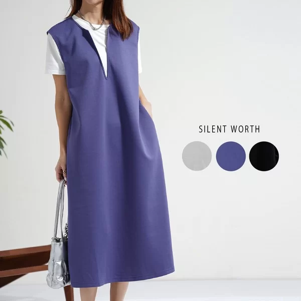 【2026新作】スキッパーネックダンボールカットワンピース(n)