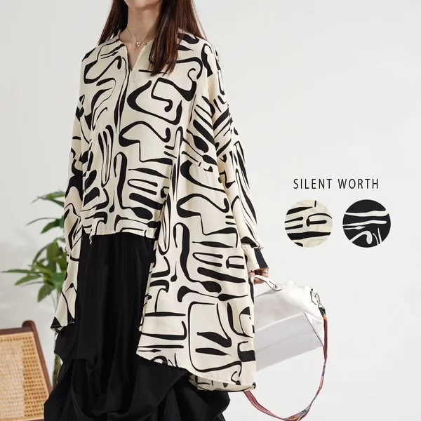 【2026新作】ロングテール総柄チュニック(n)