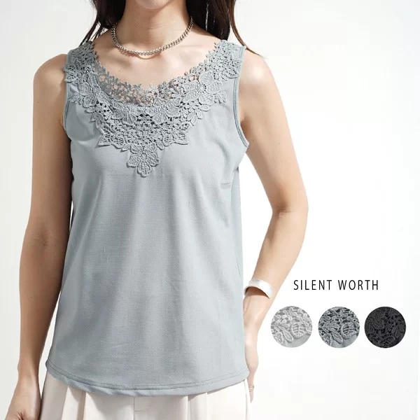 【2026新作】ラメカットモチーフタンク(n)