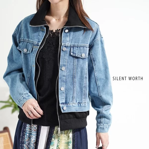 【2026新作】デニム切替ブルゾン(n)