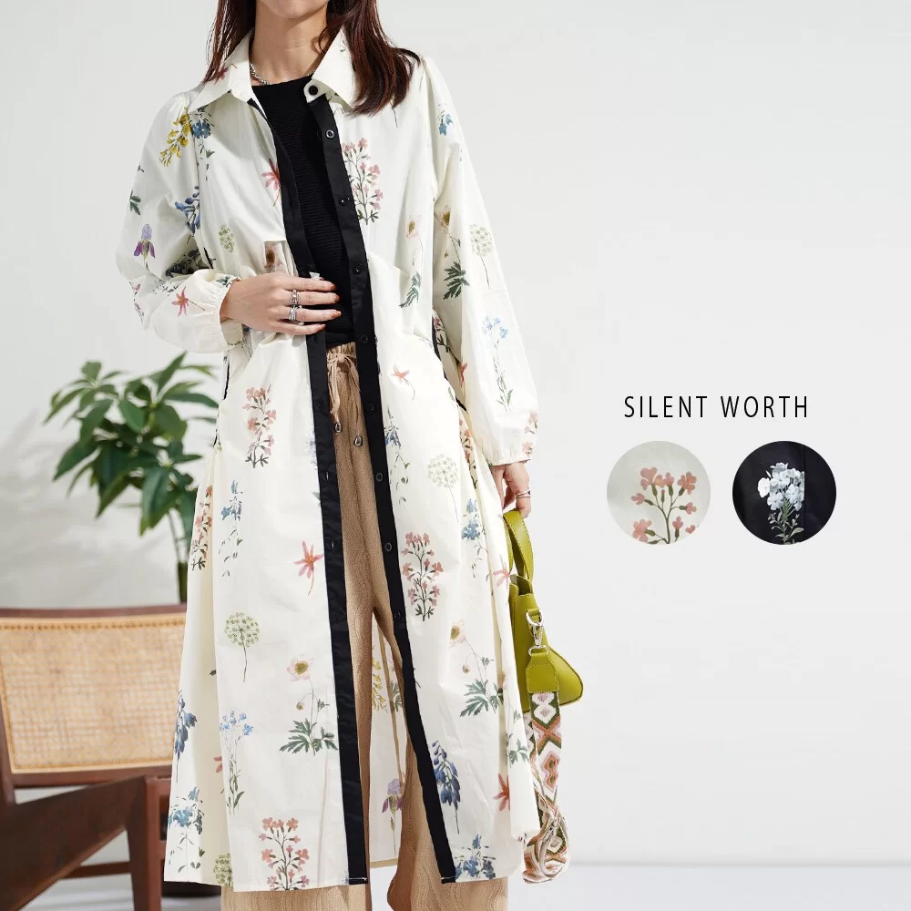 【2026新作】花柄タックシャツワンピース♪