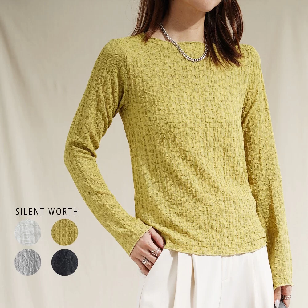 【2026新作】ジャカード長袖トップス♪