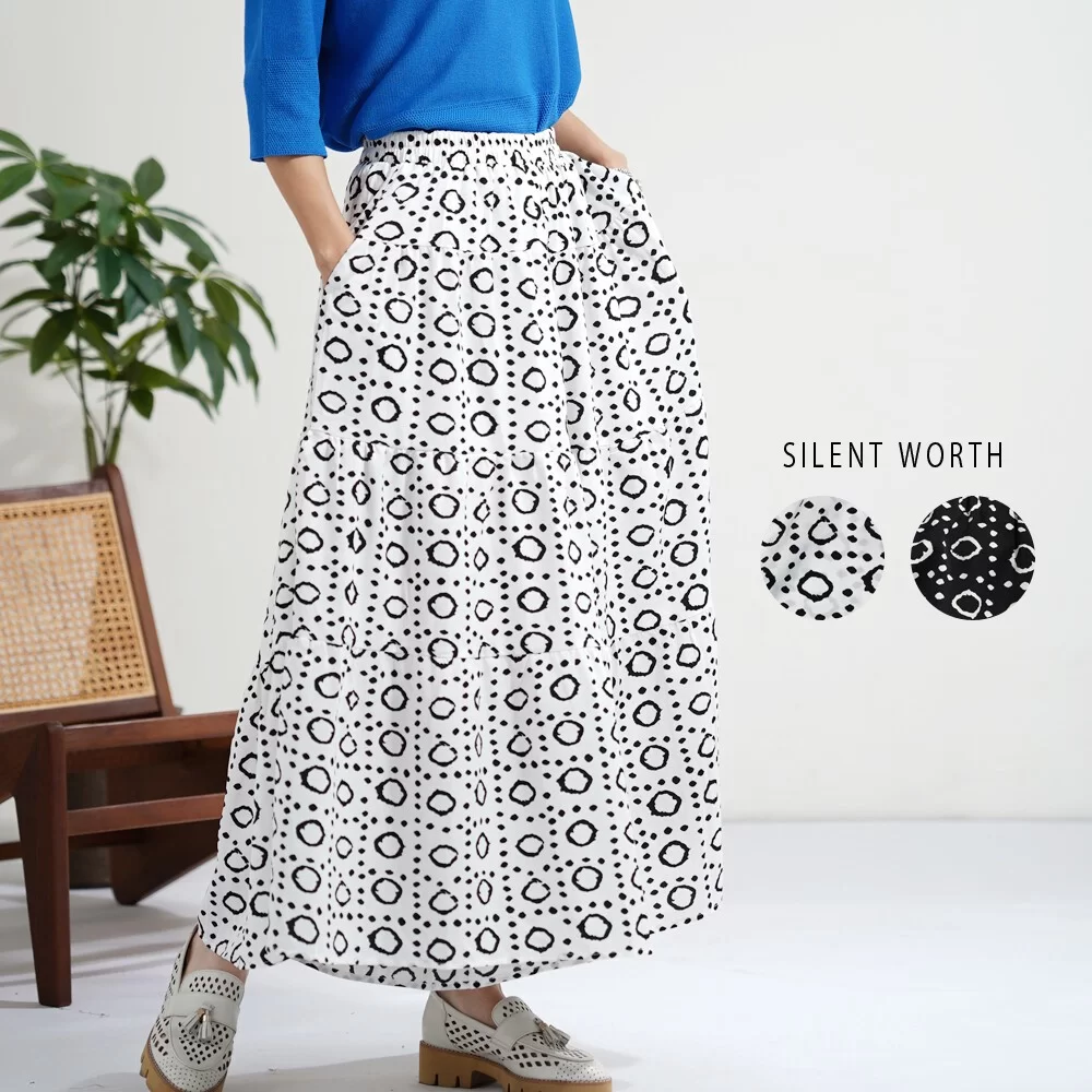 【2026新作】変形ドット柄ティアードパンツ♪