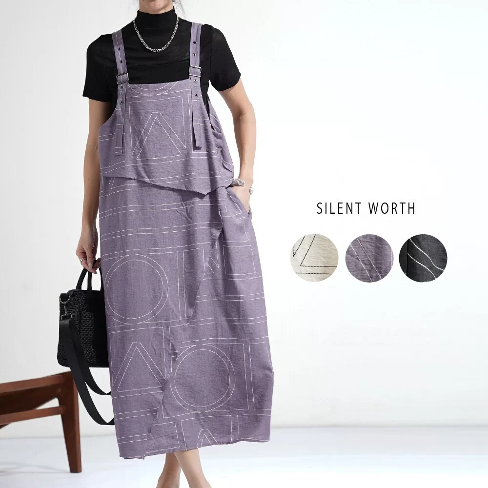 【2026新作】総柄レイヤードジャンスカ♪