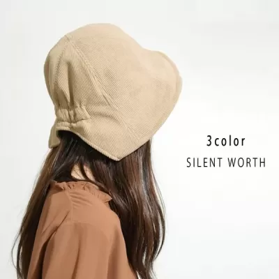 コーデュロイチューリップハット