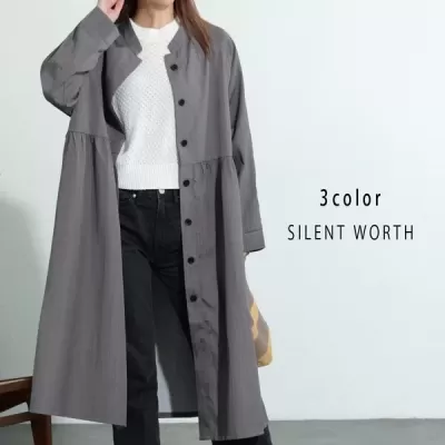 ワッシャー比翼シャツワンピース