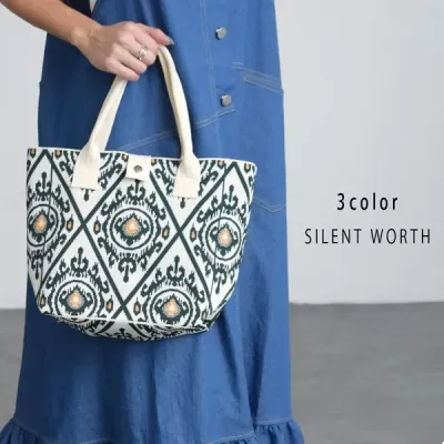 【2025新作】エスニック柄ニットバッグ