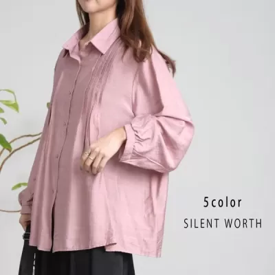 タックデザインシャツ