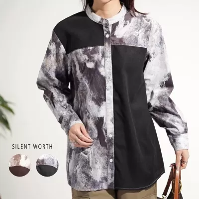 【2025新作】起毛ボカシ柄シャツ