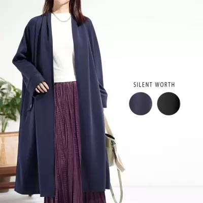 【2025新作】ノーカラーボリュームコート(n)