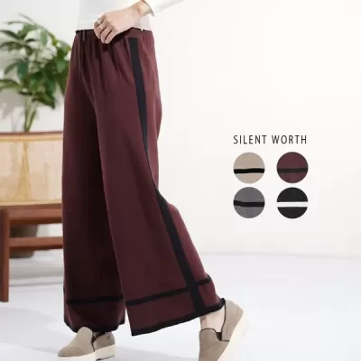 【20%OFF】【2025新作】配色ラインニットパンツ(s)