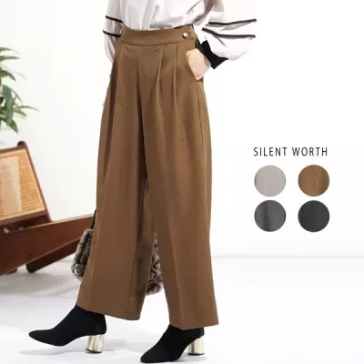 【20%OFF】【2025新作】サイドボタンタックパンツ(s)