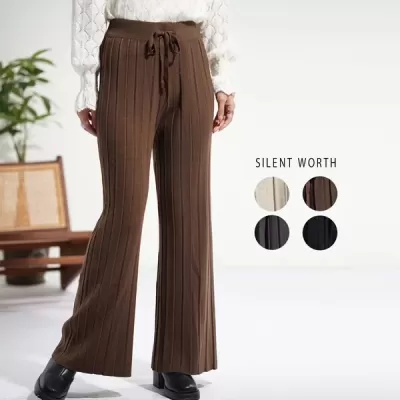 ニットプリーツパンツ