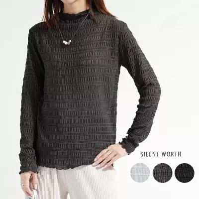 ふくれジャカードプルオーバー