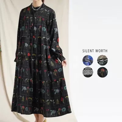 【2026新作】総柄ティアードワンピース(n)