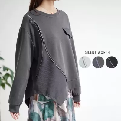 【2026新作】変形ジップデザインプルオーバー(n)