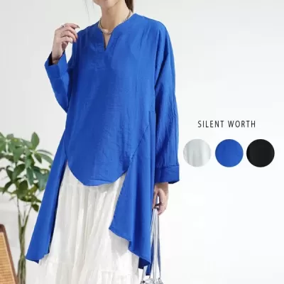 【2025新作】スキッパーロングテールブラウス(n)