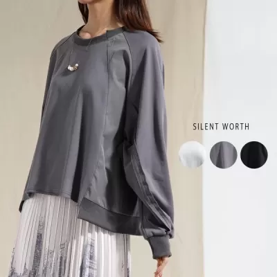 【2025新作】ミニ裏毛異素材切替プルオーバー(n)