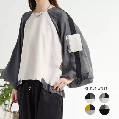 【2026新作】バルーン袖配色プルオーバー(n)