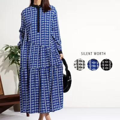 【2026新作】総柄アシメ切替ワンピース(n)