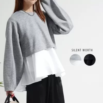 【20%OFF】【2026新作】異素材レイヤードプルオーバー(s)