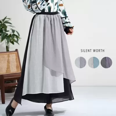 【2026新作】シアー重ね3配色パンツ(n)