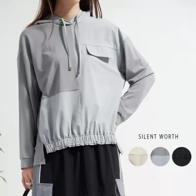 【2026新作】異素材切替パーカー(n)