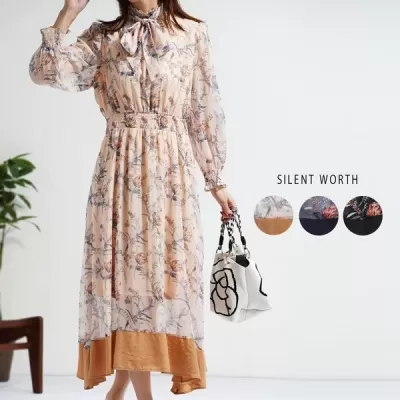 【2026新作】総柄ブラウジングワンピース(n)