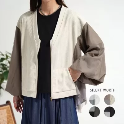 【2026新作】ジャカード×チュール切替カーデ(n)