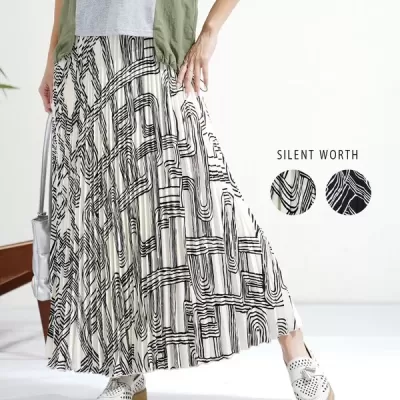 【2026新作】総柄プリーツフレアスカート(n)