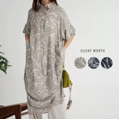 【2026新作】ペイント柄アシメ切替ワンピース(n)