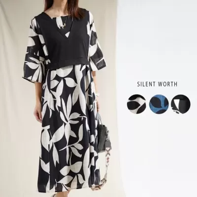 【2026新作】ベストレイヤード風ワンピース(n)