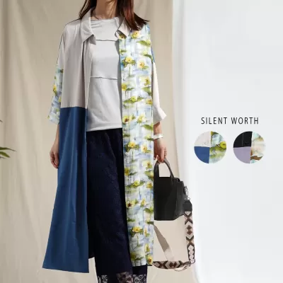 【2026新作】ブロッキングシャツワンピース♪