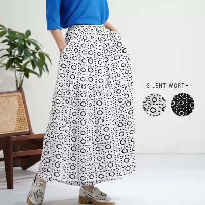 【2026新作】変形ドット柄ティアードパンツ♪