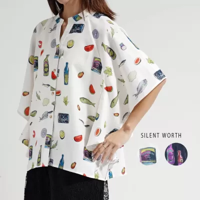 【2026新作】総柄フレアブラウス♪