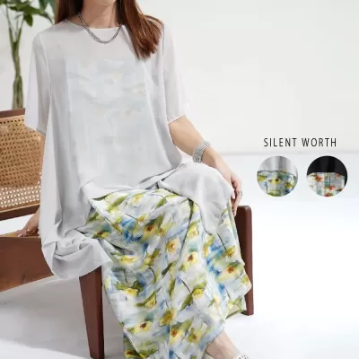 【2026新作】2枚セットアシメプルオーバー×キャミワンピース♪