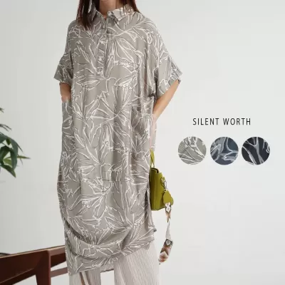 【2026新作】ペイント柄アシメ切替ワンピース♪