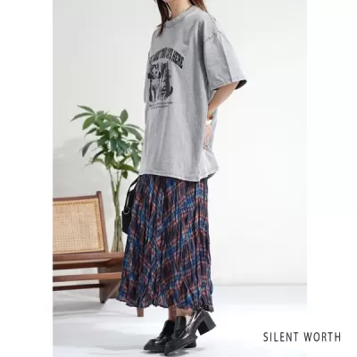 【新色追加】【2026新作】猫柄ビンテージ風Tシャツ(n)