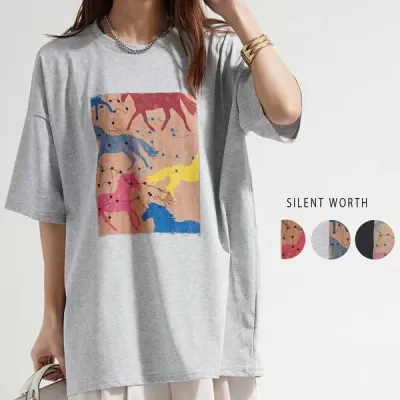 【2026新作】ホース柄ビッグTシャツ(n)